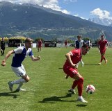 Benjamin Kololli en action lors de la 2ème mi-temps du match amical contre GC